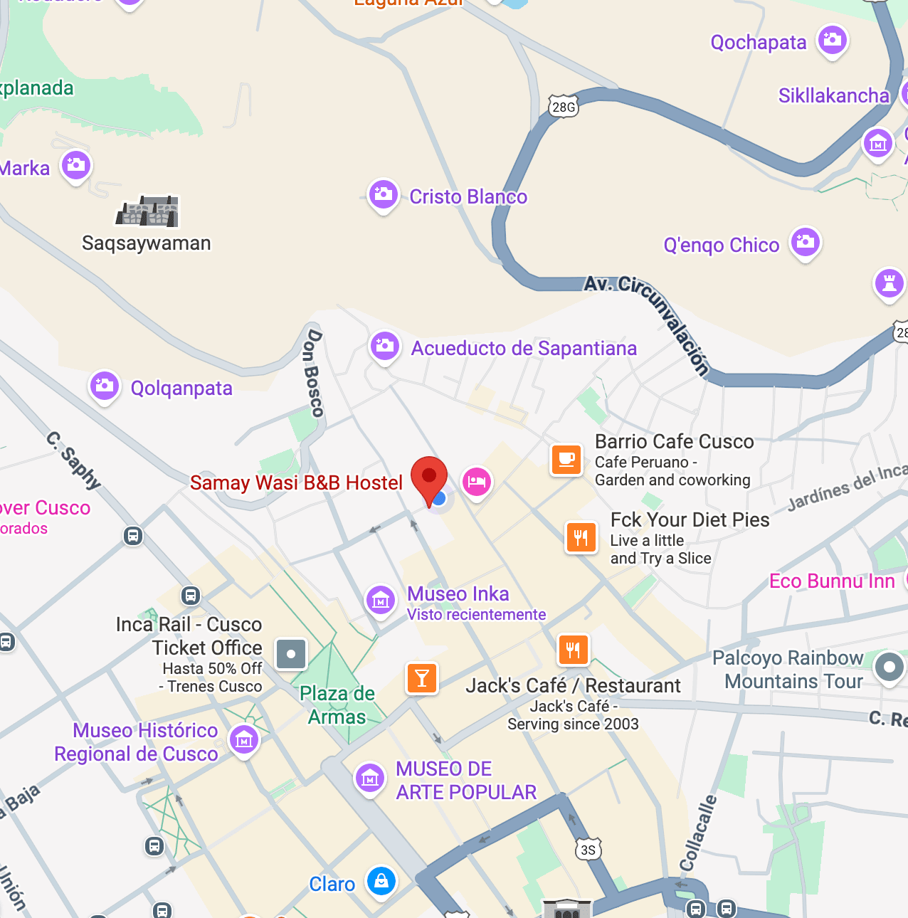 Samay Wasi B&B Location